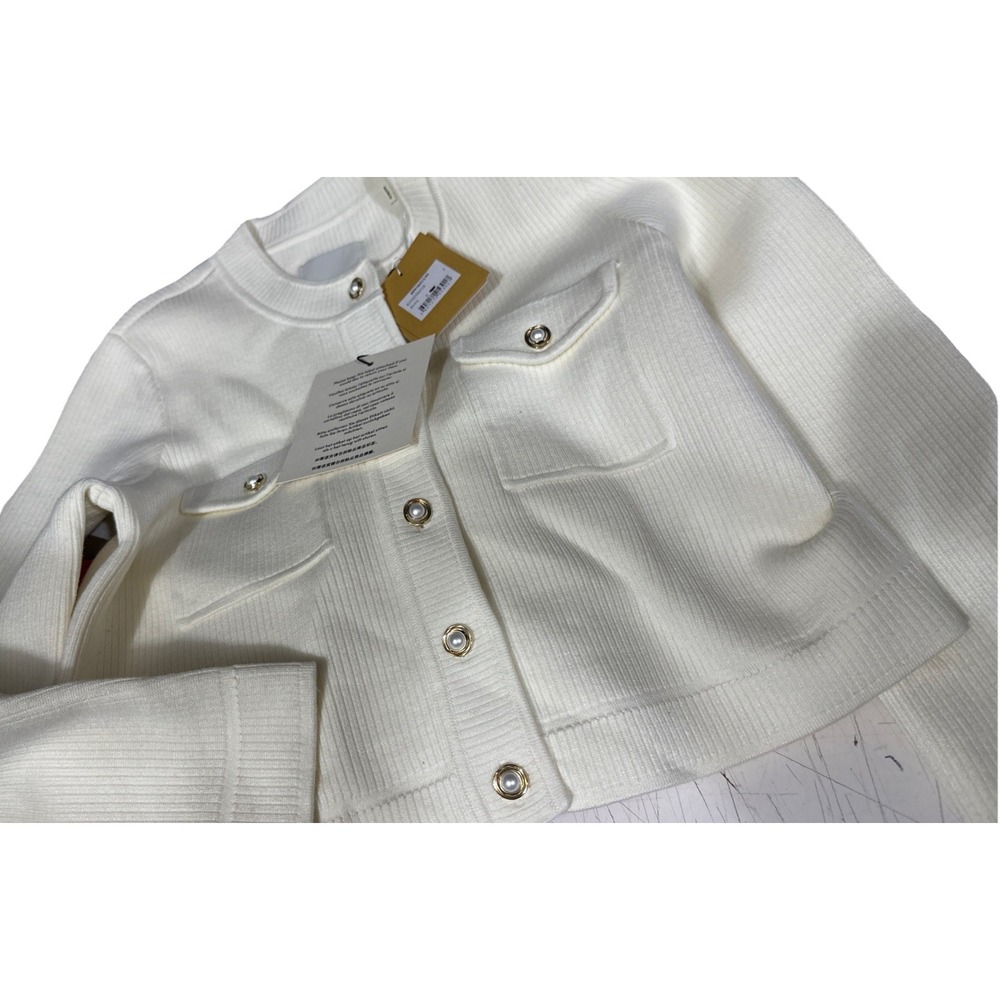 Sandro Octavie Cardigan Ivory NWT MSRP $515 size 1 Or US size 2 XS - Picture 6 of 9